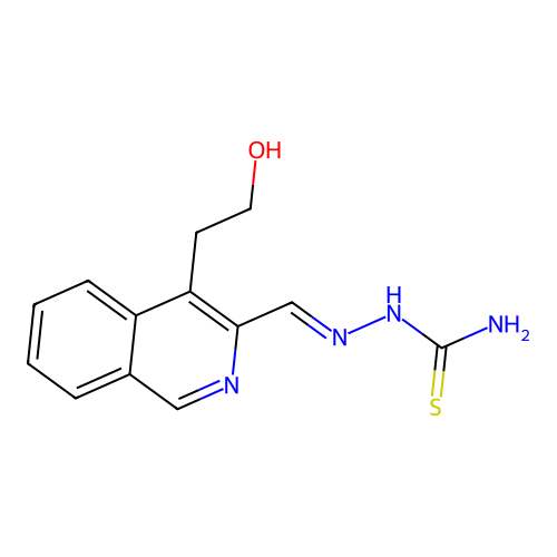 N-(2-Hydroxyethyl)-2-(1-isoquinolinylmethylene)hydrazinecarbothioamide structure