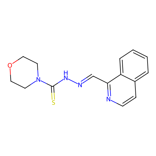 4-Morpholinecarbothioic acid, (1-isoquinolylmethylene)hydrazide structure