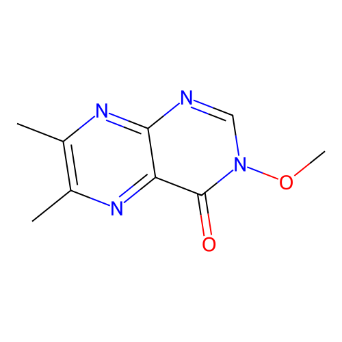 4(3H)-Pteridinone, 3-methoxy-6,7-dimethyl- structure