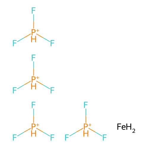 Iron, dihydrotetrakis(phosphorus trifluoride)- structure