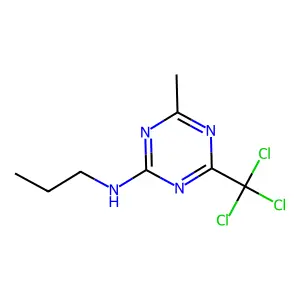 N-Propyl-4-methyl-6-(trichloromethyl)-s-triazine-2-amine structure