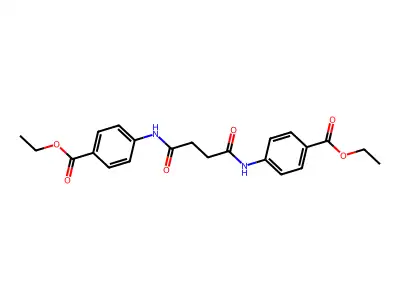 Ethyl 4-[[4-(4-ethoxycarbonylanilino)-4-oxobutanoyl]amino]benzoate structure