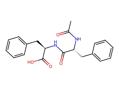 (2R)-2-[[(2R)-2-acetamido-3-phenylpropanoyl]amino]-3-phenylpropanoic acid structure