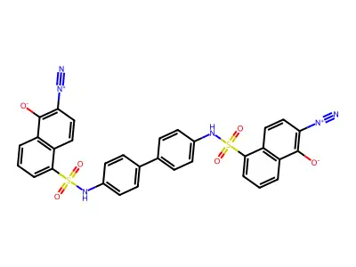 2-diazonio-5-[[4-[4-[(6-diazonio-5-oxidonaphthalen-1-yl)sulfonylamino]phenyl]phenyl]sulfamoyl]naphthalen-1-olate structure