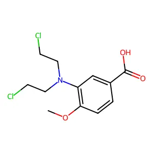 p-Anisic acid, 3-(bis(2-chloroethyl)amino)- structure