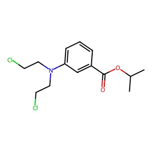 Benzoic acid, m-(bis(2-chloroethyl)amino)-, isopropyl ester structure