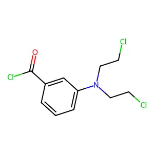 BENZOYL CHLORIDE, m-(BIS(2-CHLOROETHYL)AMINO)- structure