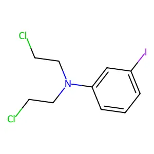 N,N-bis(2-chloroethyl)-3-iodoaniline structure