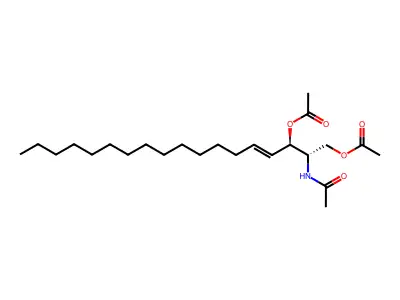 Acetamide, N-[(1S,2R,3E)-2-(acetyloxy)-1-[(acetyloxy)methyl]-3-heptadecenyl]- structure