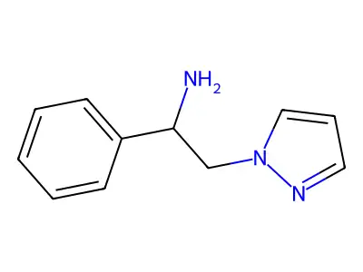 1-phenyl-2-(1H-pyrazol-1-yl)ethanamine structure