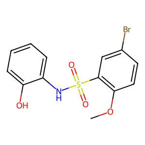 5-bromo-N-(2-hydroxyphenyl)-2-methoxybenzenesulfonamide structure