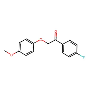 1-(4-Fluorophenyl)-2-(4-methoxyphenoxy)ethanone structure