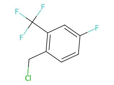 1-(Chloromethyl)-4-fluoro-2-(trifluoromethyl)benzene structure