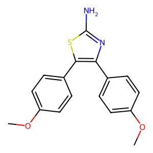 4,5-Bis-(4-methoxy-phenyl)-thiazol-2-ylamine structure