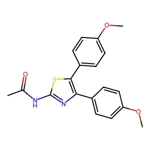 N-(4,5-Bis(4-methoxyphenyl)-2-thiazolyl)acetamide structure
