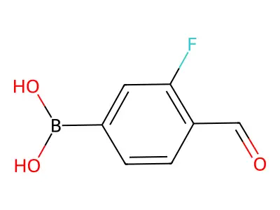 3-Fluoro-4-formylphenylboronic acid structure