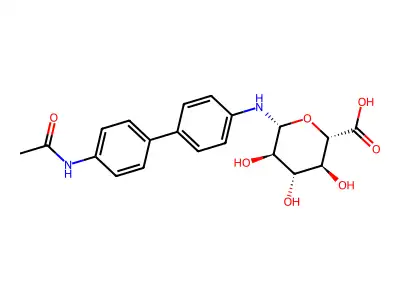 N-Acetylbenzidine N'-glucuronide structure