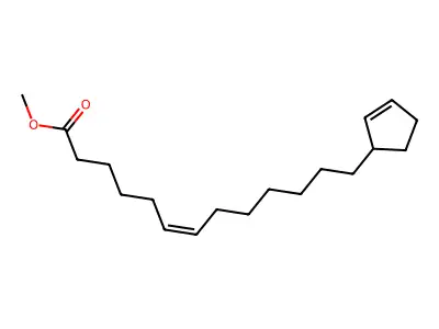 Methyl 13-cyclopent-2-en-1-yltridec-6-enoate structure