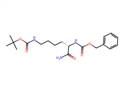 (5-Benzyloxycarbonylamino-5-carbamoyl-pentyl)-carbamic acid tert-butyl ester structure