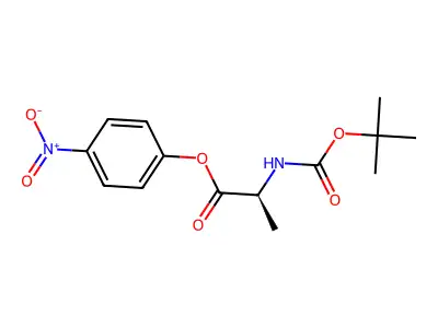 N-tert-butyloxycarbonylalanine-4-nitrophenyl ester structure