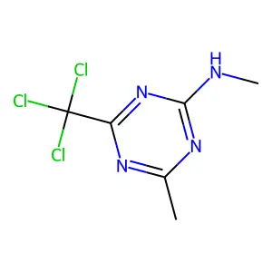 s-Triazine, 2-methyl-4-(methylamino)-6-(trichloromethyl)- structure