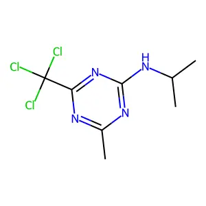 4-methyl-N-propan-2-yl-6-(trichloromethyl)-1,3,5-triazin-2-amine structure