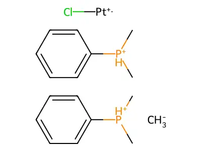 Platinum, chlorobis(dimethylphenylphosphine)methyl- structure