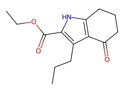 ethyl 4-oxo-3-propyl-4,5,6,7-tetrahydro-1H-indole-2-carboxylate structure