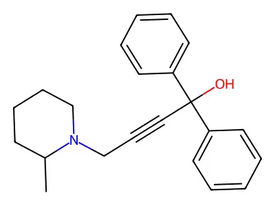 4-(2-Methylpiperidin-1-yl)-1,1-diphenylbut-2-yn-1-ol structure