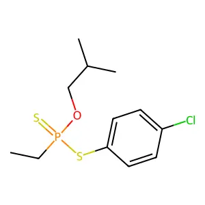 Phosphonodithioic acid, ethyl-, S-(p-chlorophenyl) O-isobutyl ester structure