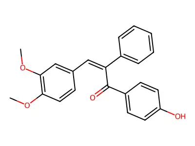 3-(3,4-Dimethoxyphenyl)-1-(4-hydroxyphenyl)-2-phenylprop-2-en-1-one structure