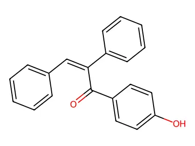 1-(4-Hydroxyphenyl)-2,3-diphenylprop-2-en-1-one structure