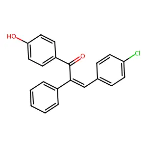 1-(4-Hydroxyphenyl)-3-(4-chlorophenyl)-2-phenyl-2-propen-1-one structure