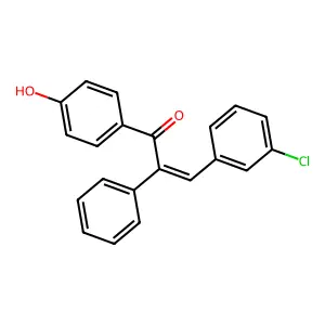 3-(3-Chlorophenyl)-1-(4-hydroxyphenyl)-2-phenylprop-2-en-1-one structure