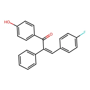 3-(4-Fluorophenyl)-1-(4-hydroxyphenyl)-2-phenylprop-2-en-1-one structure