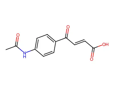 4-(4-乙酰氨基苯基)-4-氧代丁-2-烯酸 structure