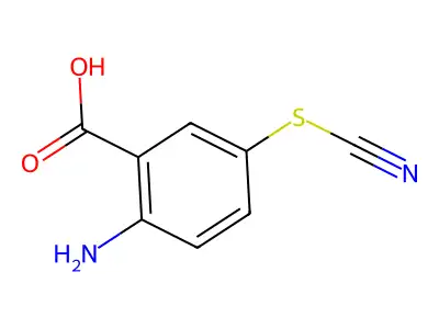2-Amino-5-thiocyanatobenzoic acid structure