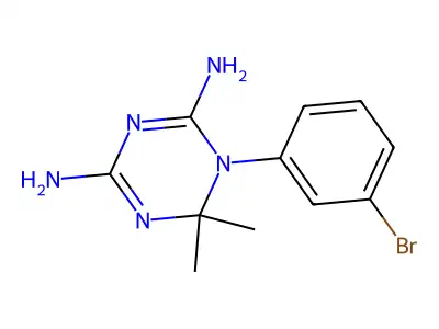 1,3,5-Triazine-2,4-diamine, 1-(3-bromophenyl)-1,6-dihydro-6,6-dimethyl- structure