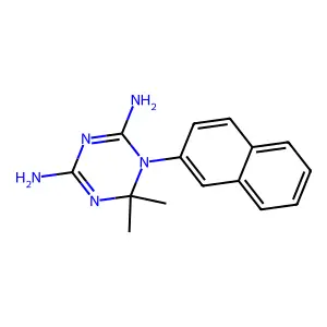 1,3,5-Triazine-2,4-diamine, 1,6-dihydro-6,6-dimethyl-1-(2-naphthalenyl)- structure