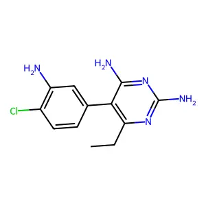 5-(3-Amino-4-chlorophenyl)-6-ethylpyrimidine-2,4-diamine structure