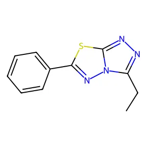 3-Ethyl-6-phenyl[1,2,4]triazolo[3,4-b][1,3,4]thiadiazole structure