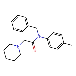 1-Piperidineacetamide, N-(4-methylphenyl)-N-(phenylmethyl)- structure