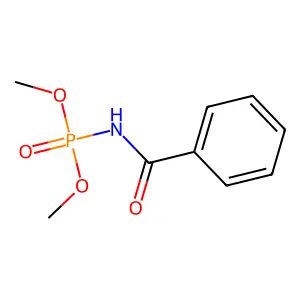 Dimethyl benzoylphosphoramidate structure