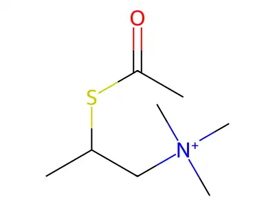 Acetyl-beta-methylthiocholine structure