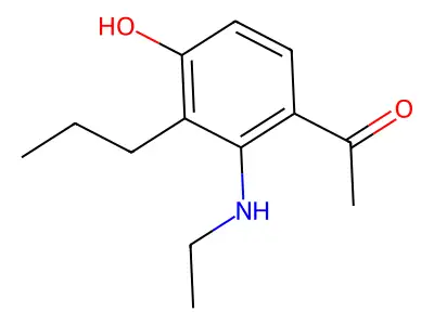 1-[2-(Ethylamino)-4-hydroxy-3-propylphenyl]ethan-1-one structure