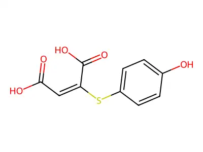2-[(4-Hydroxyphenyl)thio]but-2-enedioic acid structure