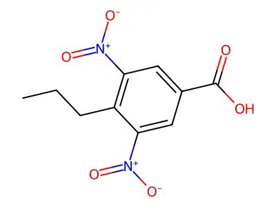 3,5-Dinitro-4-propylbenzoic acid structure