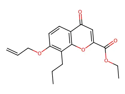 ethyl 7-(allyloxy)-4-oxo-8-propyl-4H-chromene-2-carboxylate structure