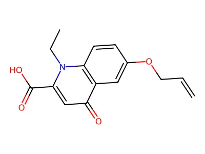 6-(Allyloxy)-1-ethyl-4-oxo-1,4-dihydroquinoline-2-carboxylic acid structure