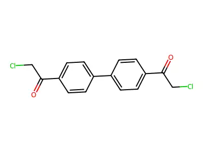 2-Chloro-1-[4-[4-(2-chloroacetyl)phenyl]phenyl]ethanone structure